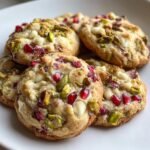 Pomegranate Pistachio White Chocolate Cookies