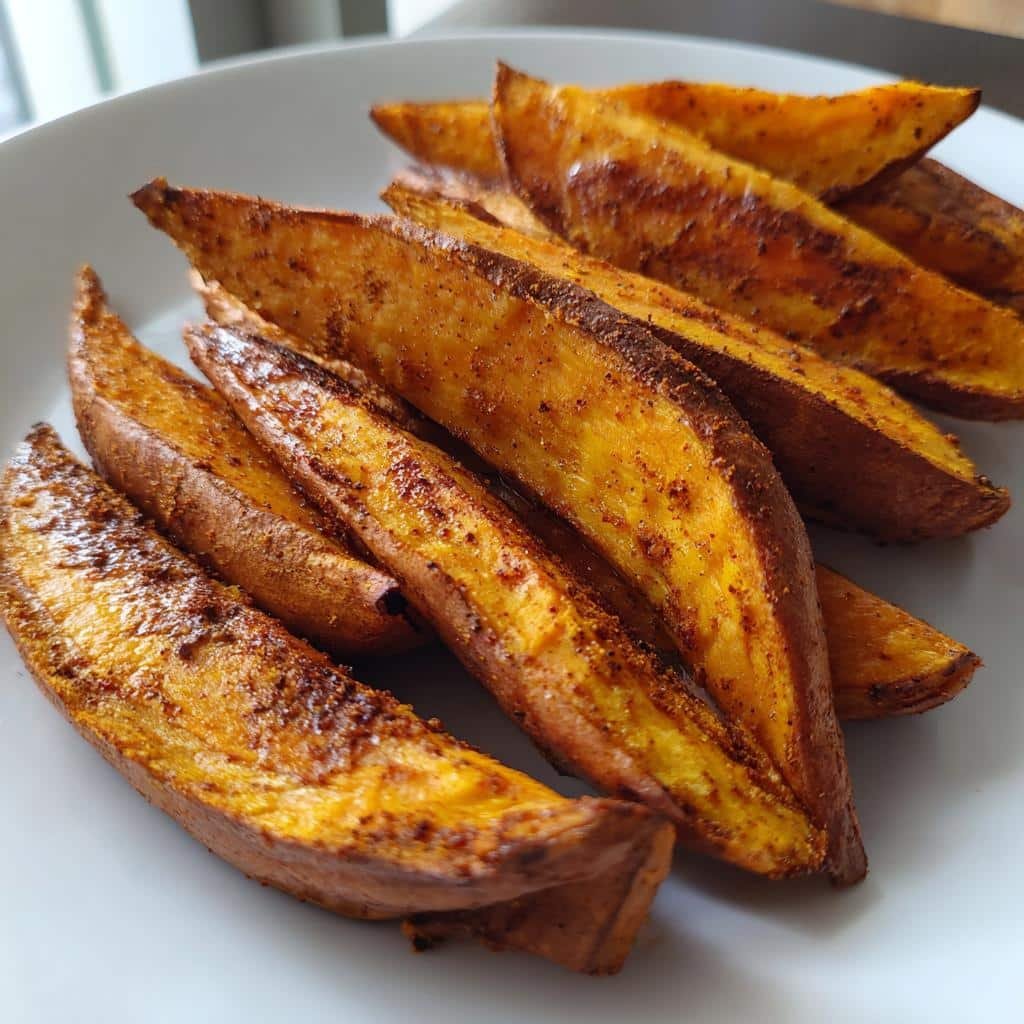 Pumpkin Pie Spice Air Fryer Sweet Potato Wedges