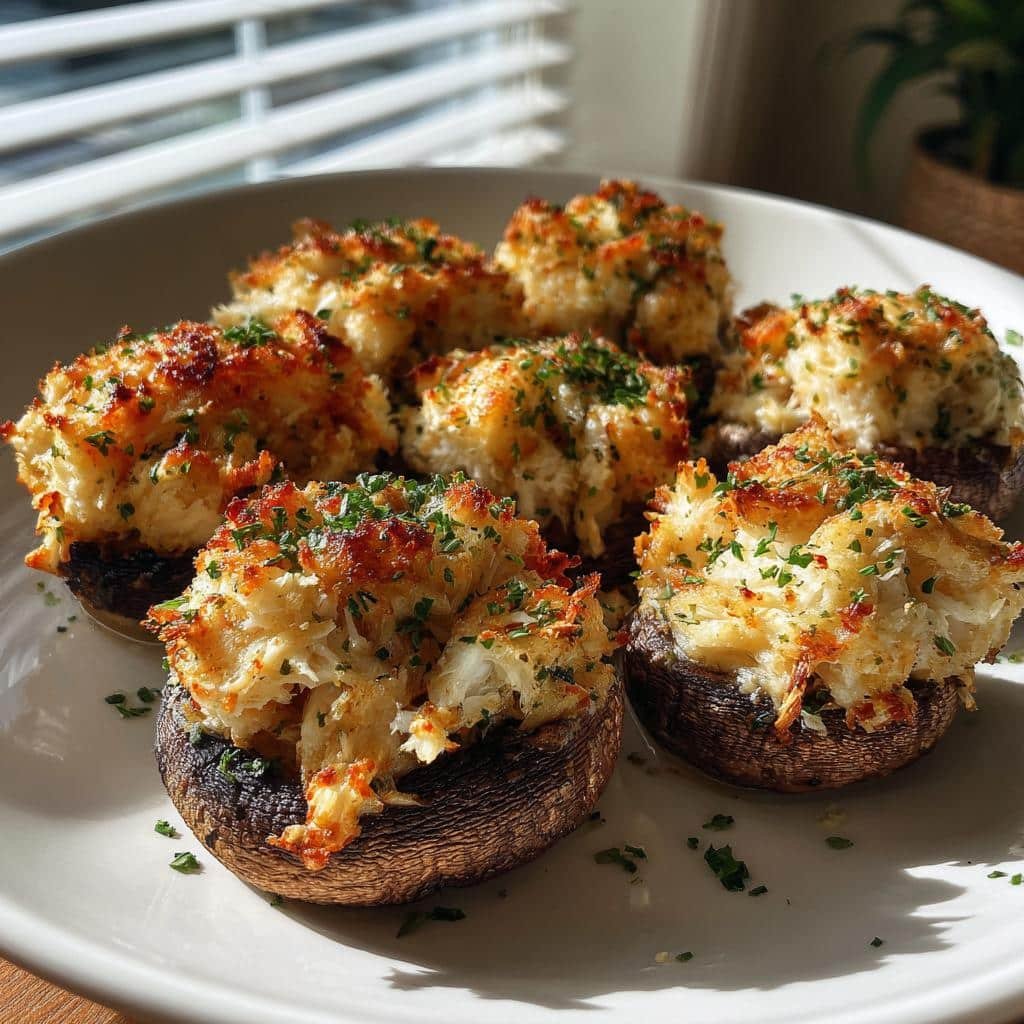 Savory Crab Stuffed Mushrooms - detail 1