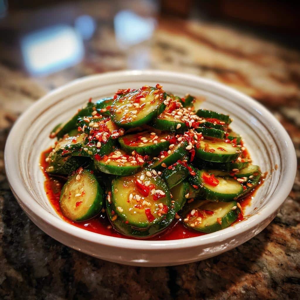 Spicy Korean Cucumber Salad - detail 1