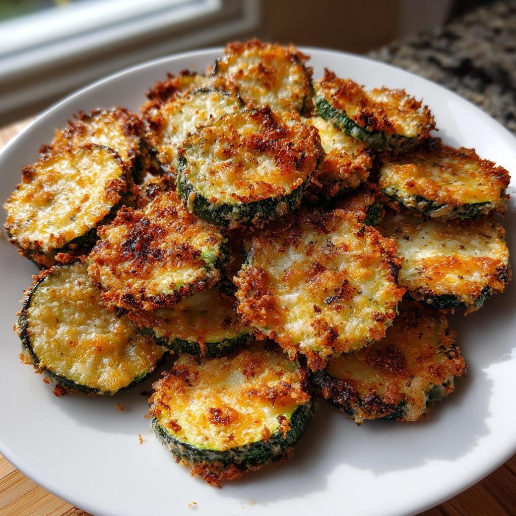 Zucchini chip bites with parmesan (air fryer) - detail 1