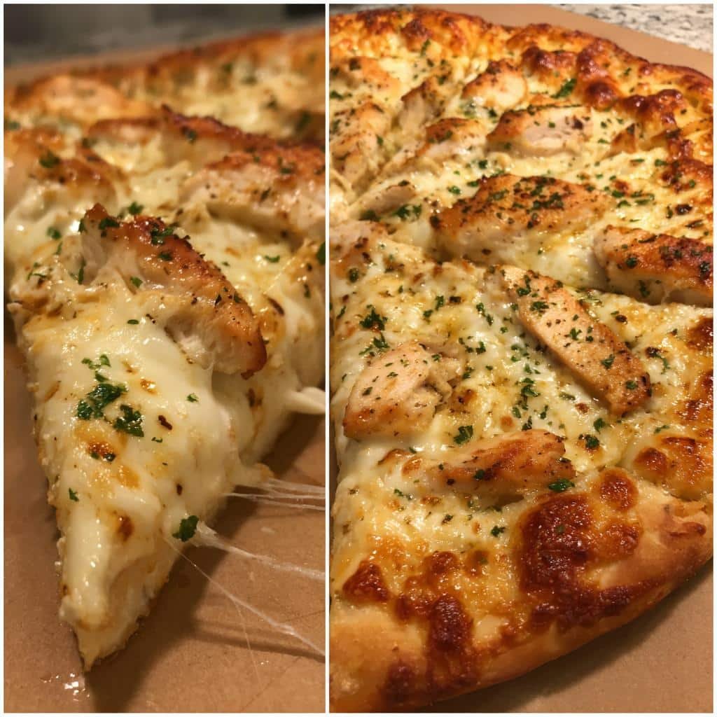 Air Fryer Alfredo Pizza with Grilled Chicken - detail 1