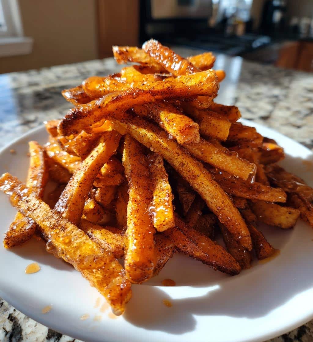 Air Fryer Apple Fries with Honey Drizzle - detail 1