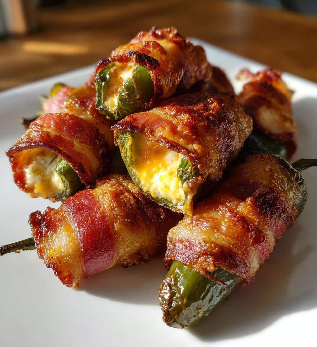 Air Fryer Bacon‑Wrapped Jalapeño Cheese Sticks