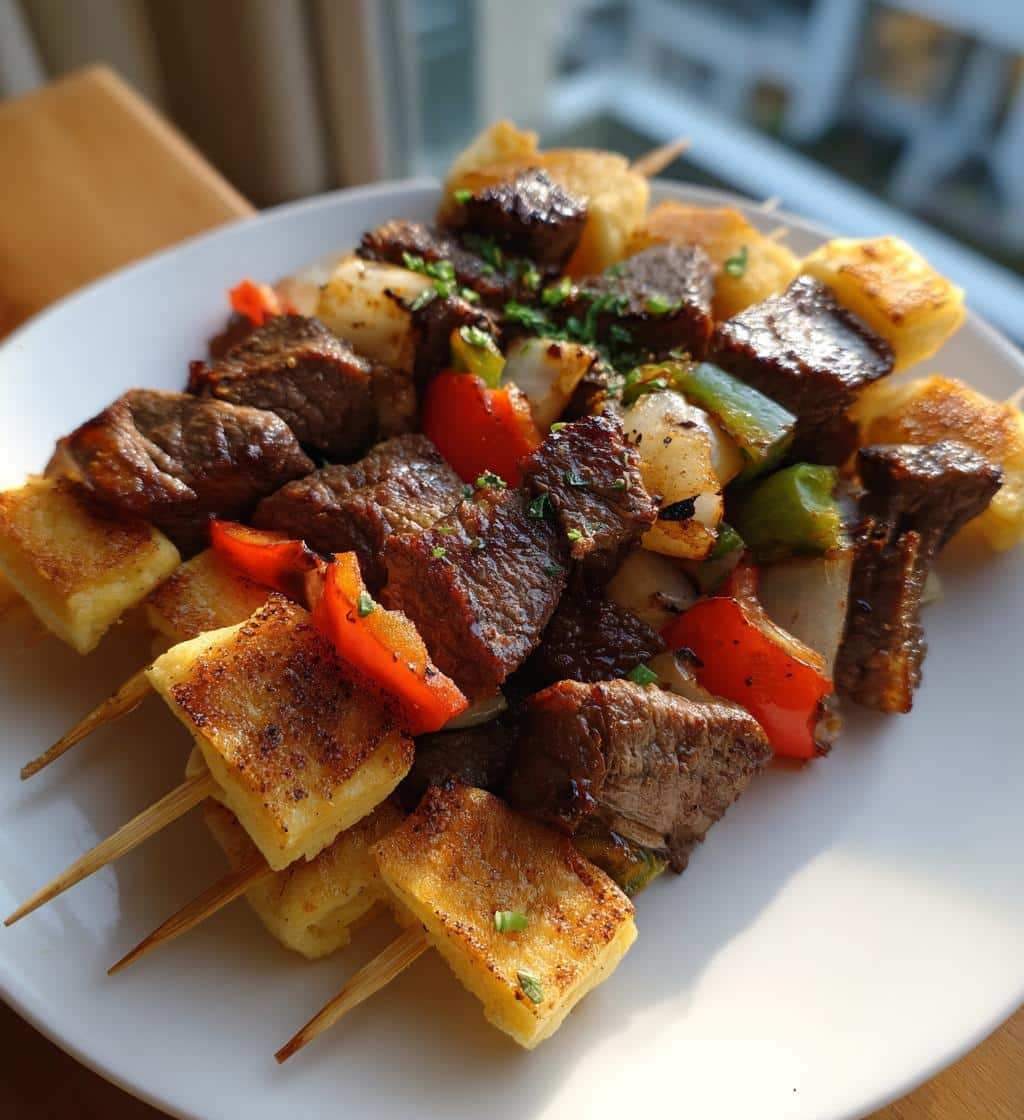 Air Fryer Beef Tortilla Kebab Skewers - detail 1