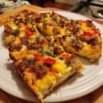 Air Fryer Breakfast Sausage & Egg Skillet Pizza