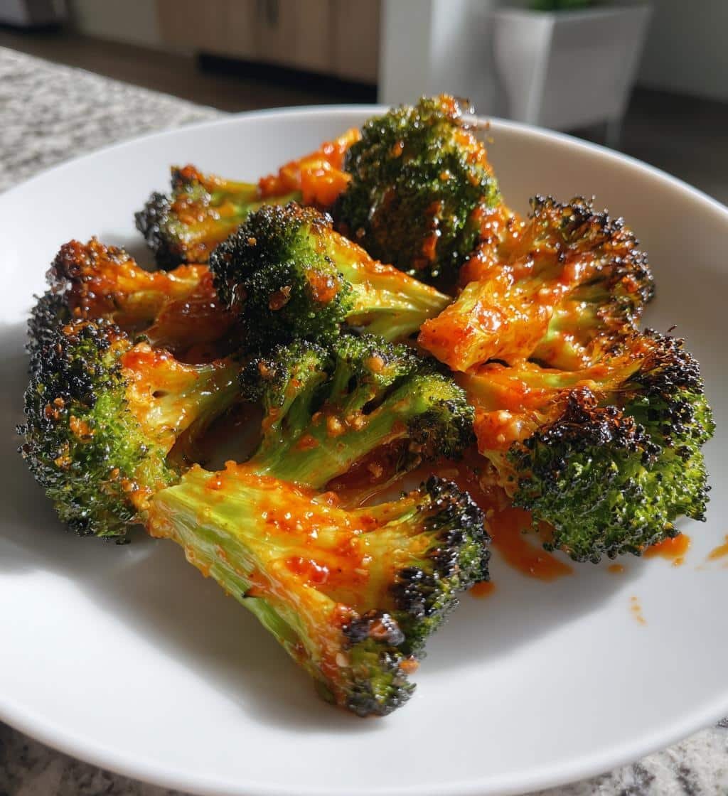 Air Fryer Broccoli Spicy Buffalo