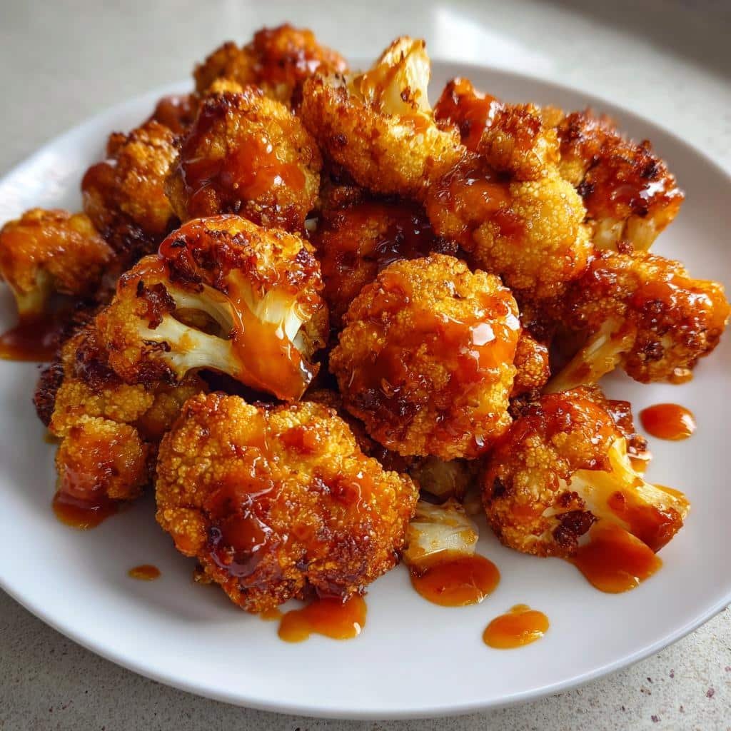 Air Fryer Buffalo Cauliflower Fry Bites