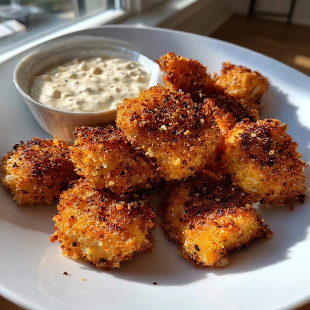 Juicy Air Fryer Cajun Nuggets: Ready in 30 Minutes 4 Air Fryer Cajun Spiced Nuggets with Creole Mayo - detail 1
