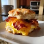 Air Fryer Canned Biscuit Breakfast Sandwich