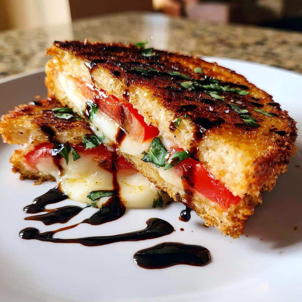 Air Fryer Caprese with Balsamic Glaze Air Fryer Grilled Cheese - detail 1