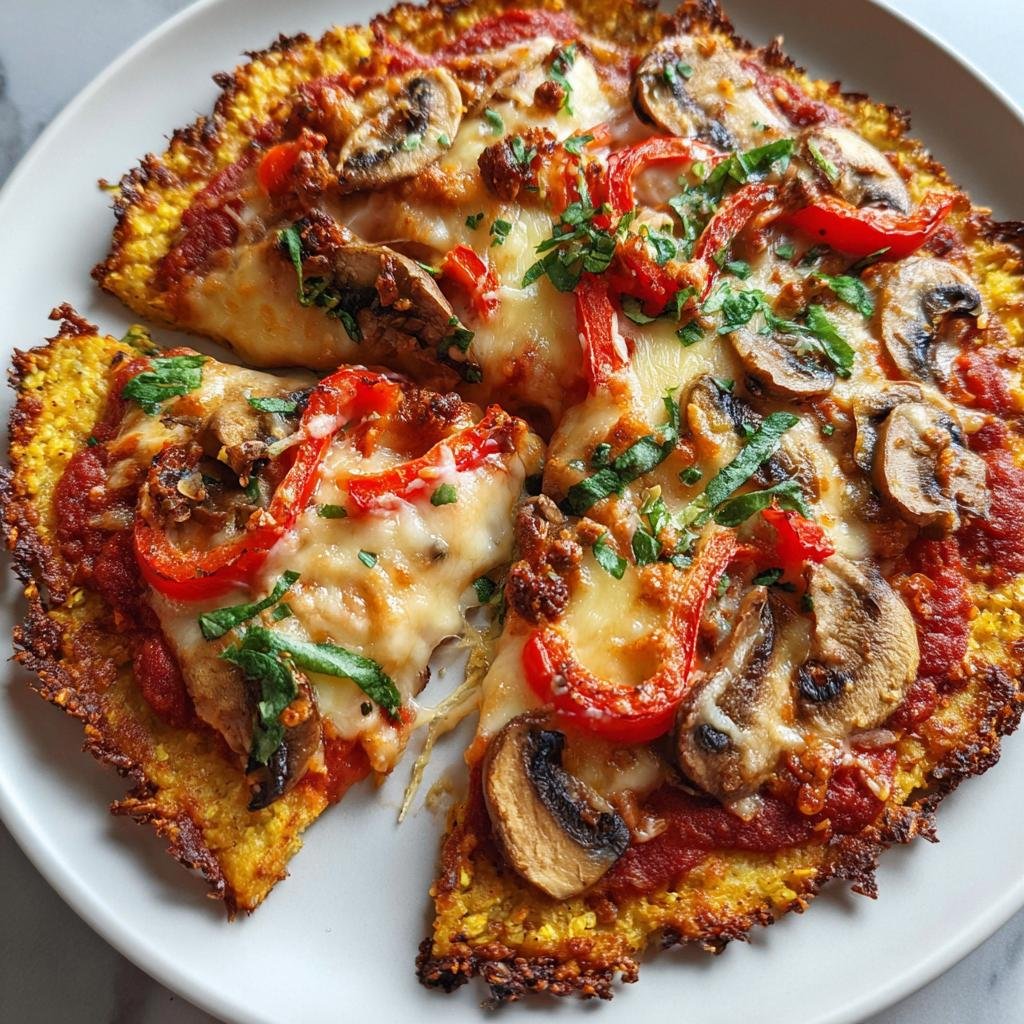 Air Fryer Chickpea Flour Crust Pizza