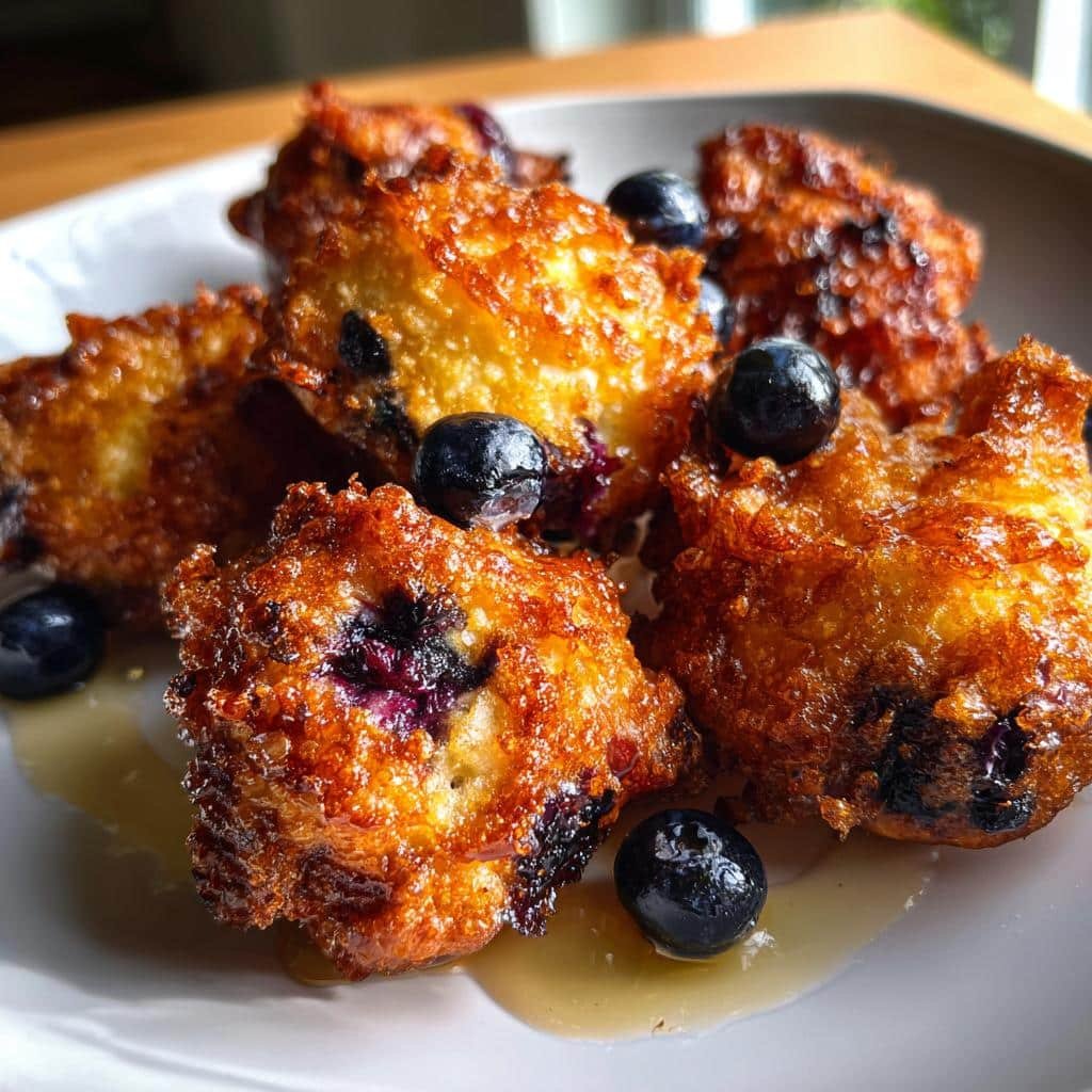 20-Minute Air Fryer Cottage Cheese Blueberry Fritters - Irresistible! 4 Air Fryer Cottage Cheese Blueberry Fritters - detail 1