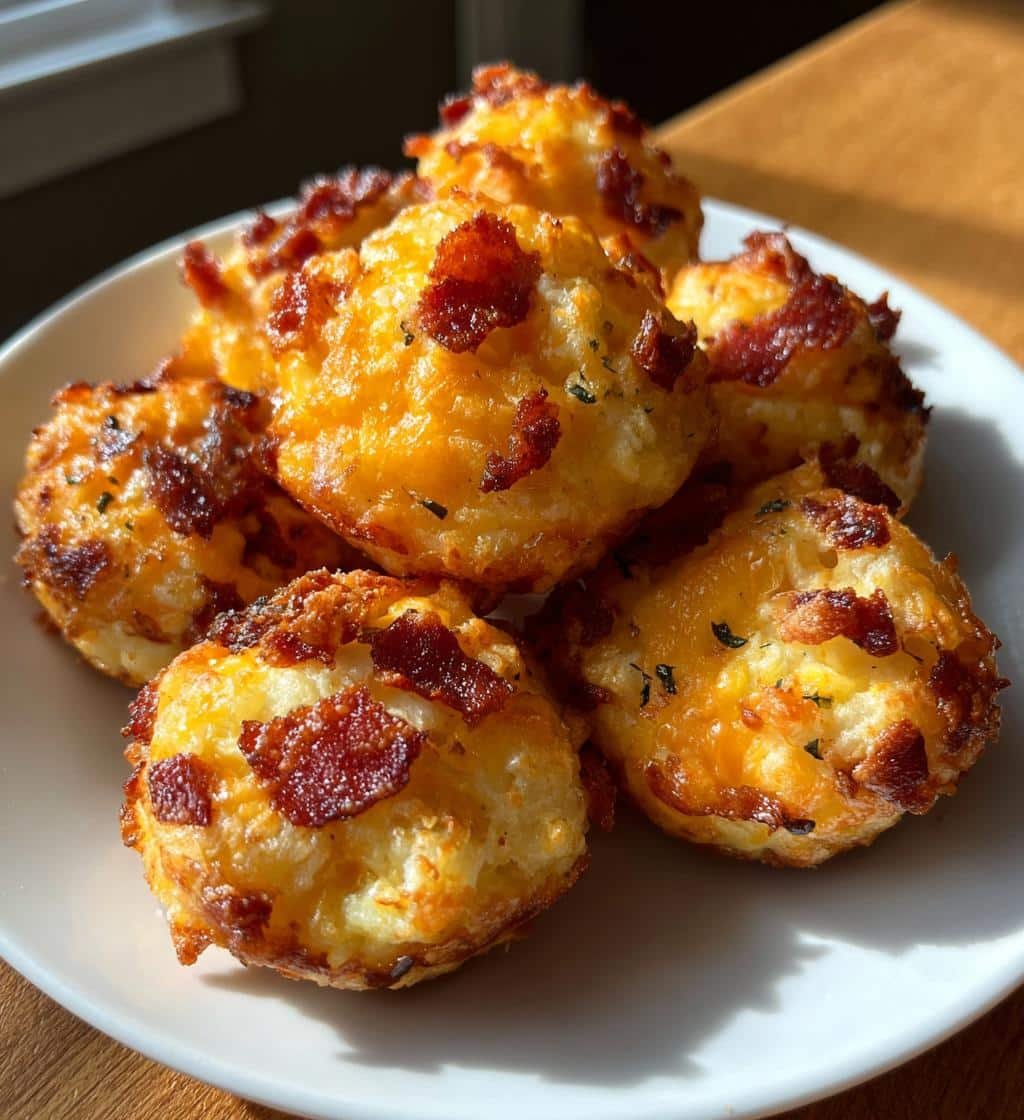 Air Fryer Crispy Bacon & Cheese Bites