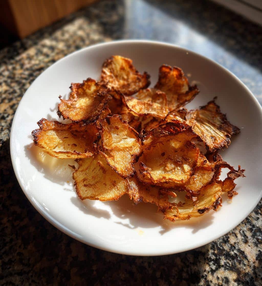 Air Fryer Crispy Charred Garlic Chips - detail 1