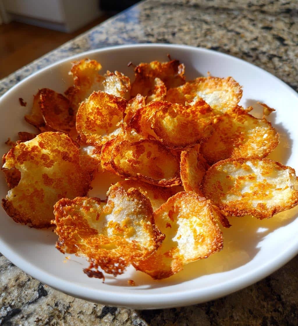 Air Fryer Crispy Charred Garlic Chips