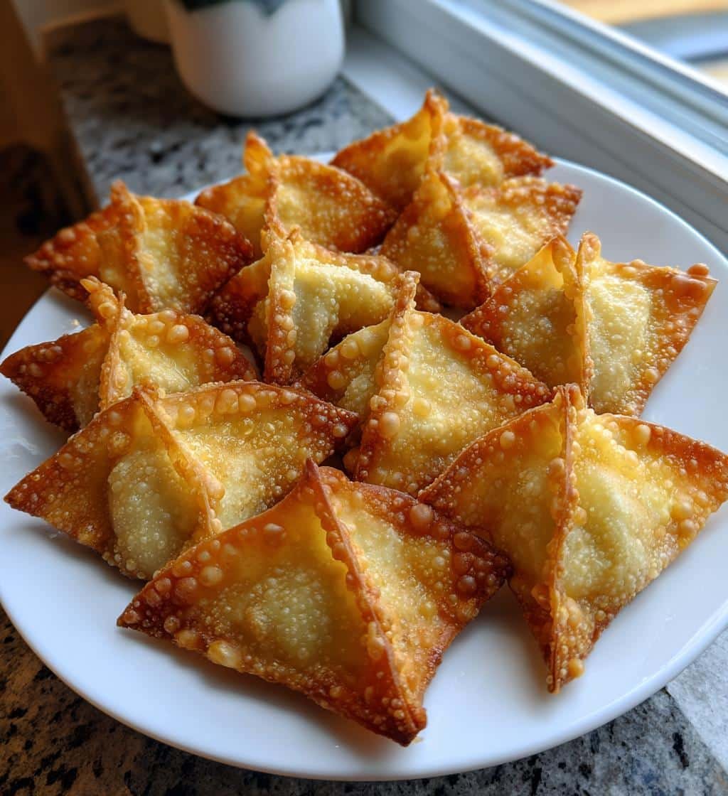 Air Fryer Crispy Cream Cheese Wontons