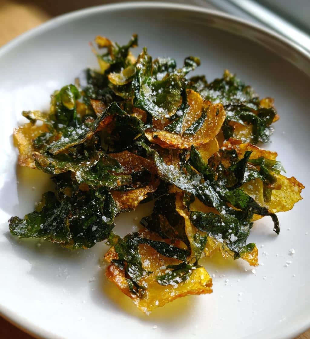 Air Fryer Crispy Garlic & Basil Chips - detail 1