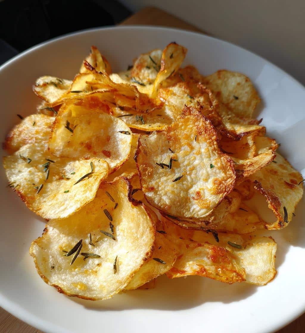 Air Fryer Crispy Herb Oil Potato Chips