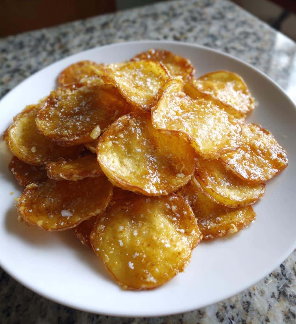 Air Fryer Crispy Honey Mustard Potato Chips