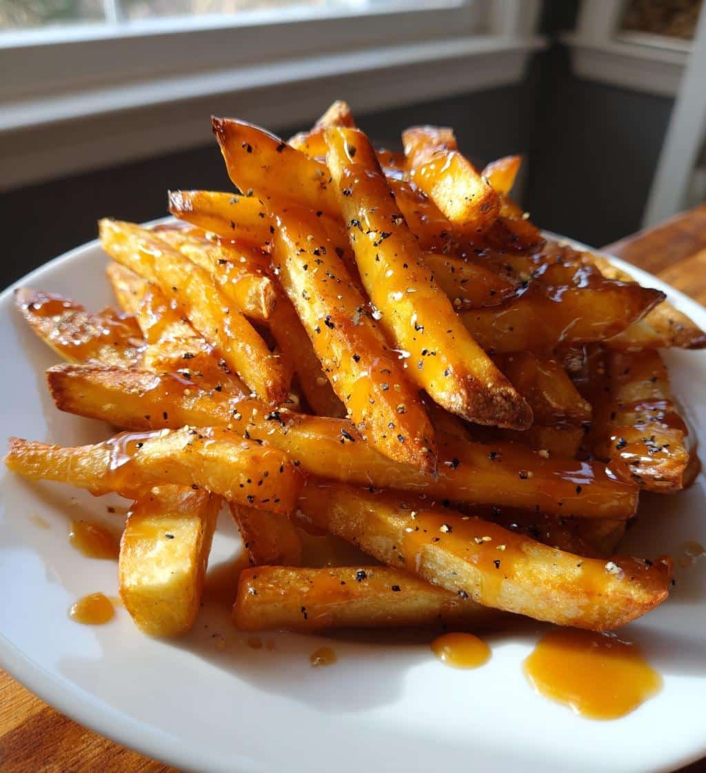 Air Fryer Crispy Miso Caramel Fries - detail 1
