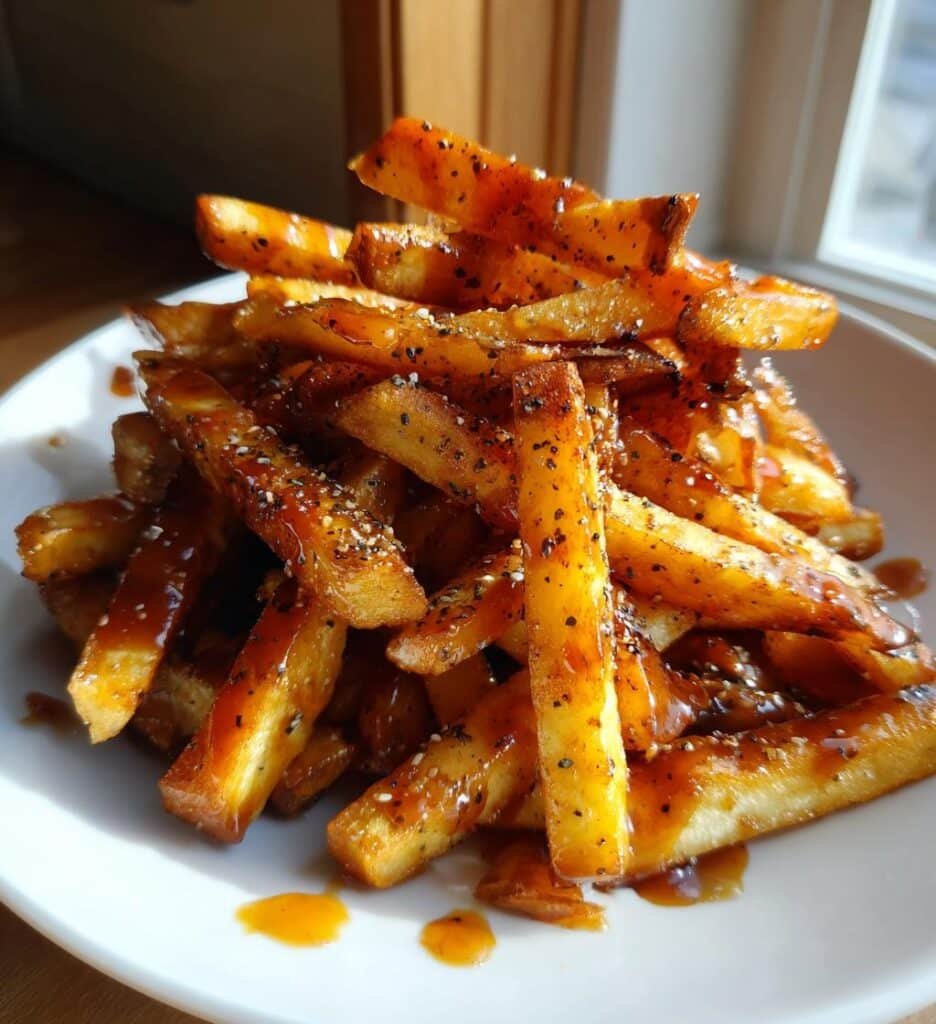 Air Fryer Crispy Miso Caramel Fries