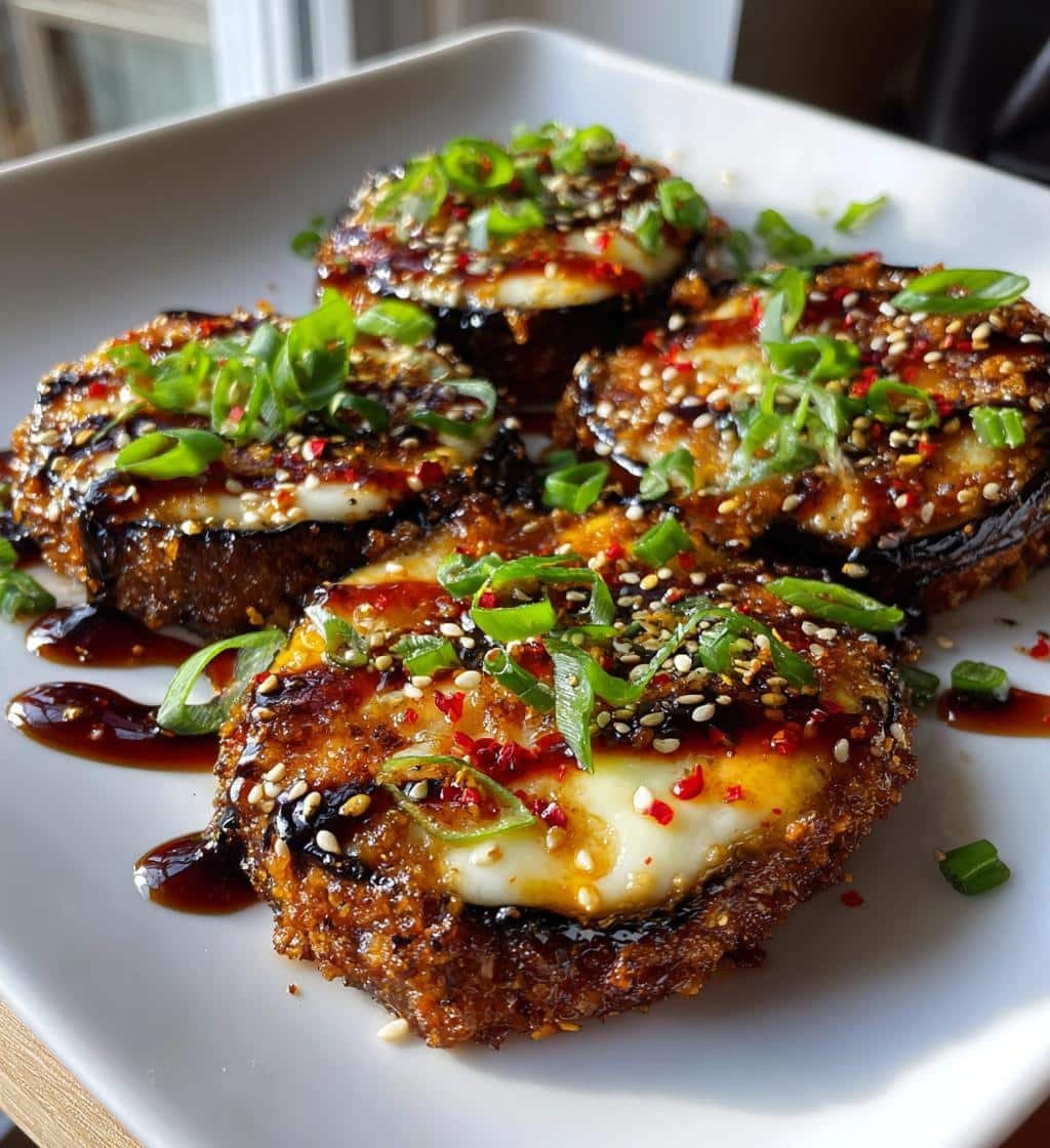 Air Fryer Delicious Eggplant Pizza (Asian-Inspired Glaze)