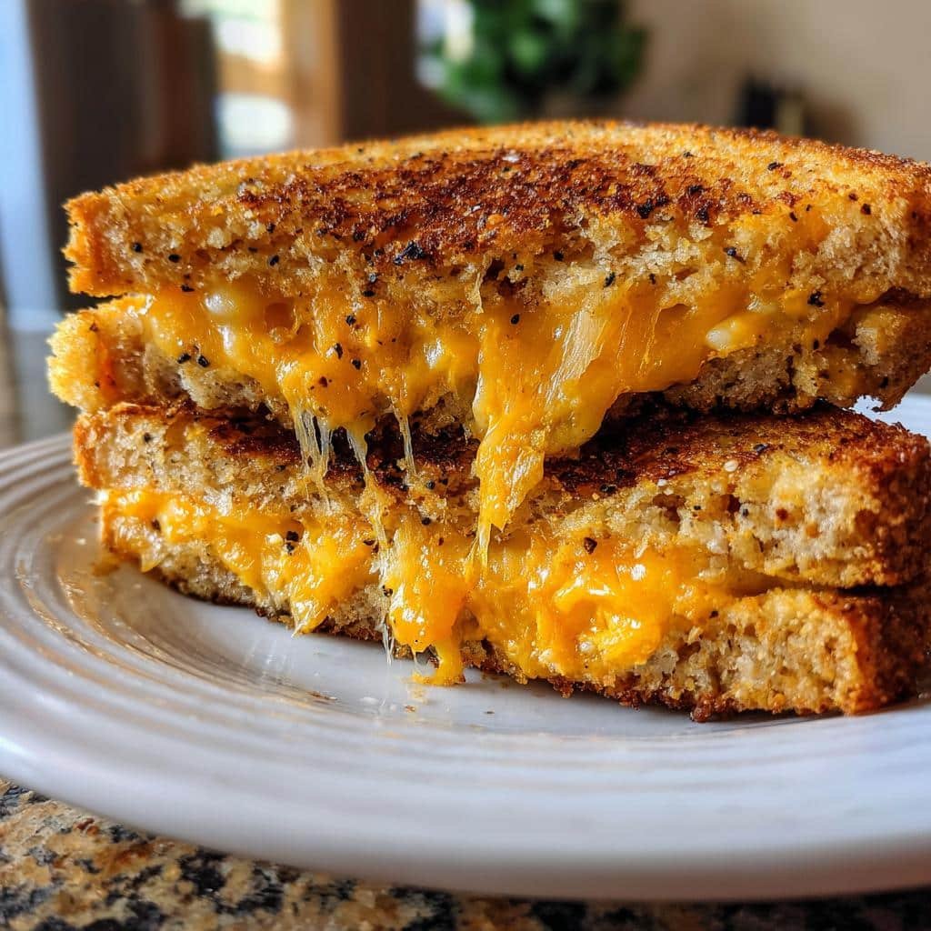 Air Fryer Easy Keto Bread Grilled Cheese - detail 1