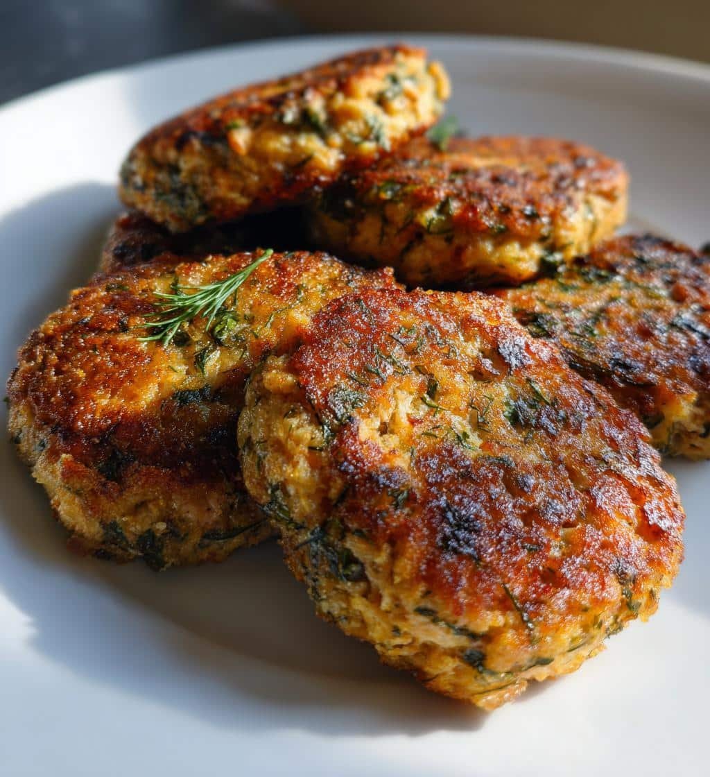 Air Fryer Easy Keto Salmon Patties Herb Seasoned - detail 1