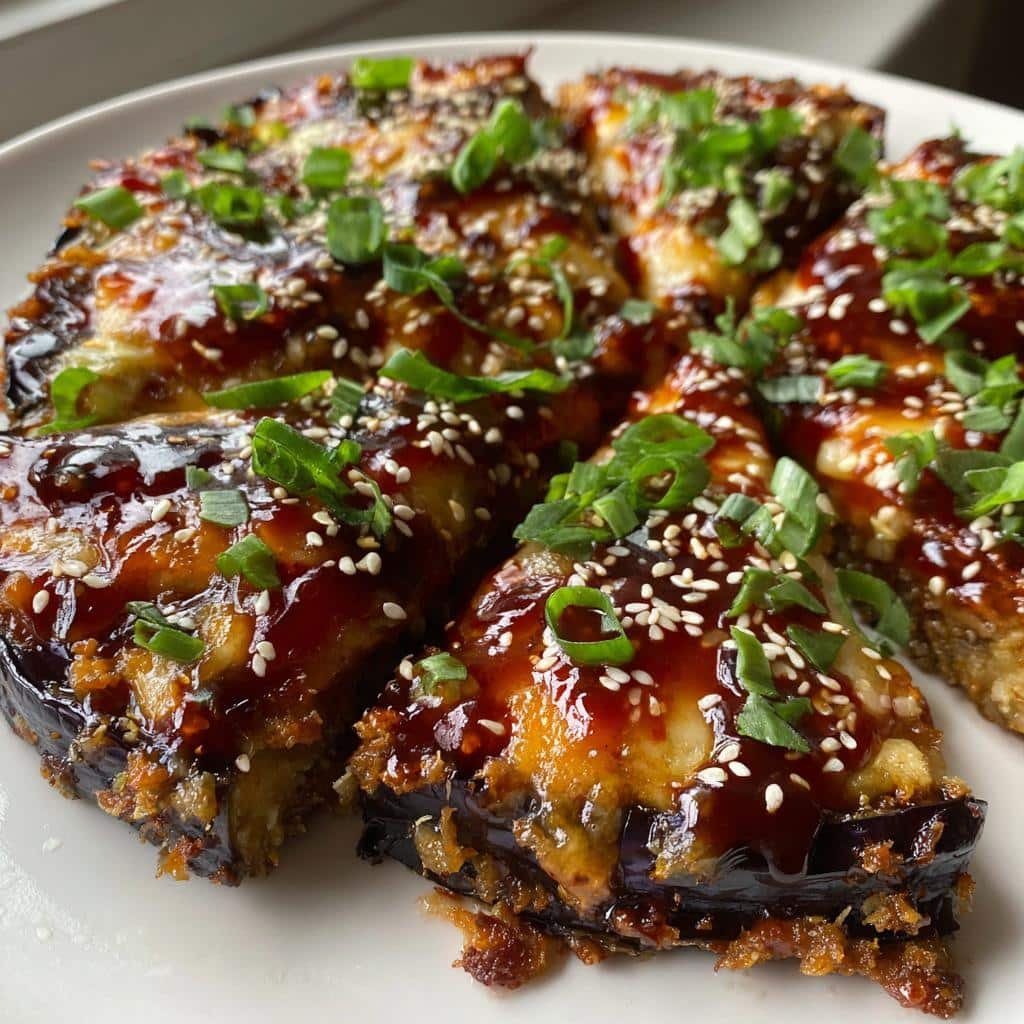 Air Fryer Eggplant Pizza (Asian-Inspired Glaze)