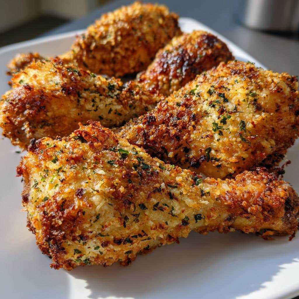 Air Fryer Extra Crispy Parmesan Garlic Drumsticks - detail 1
