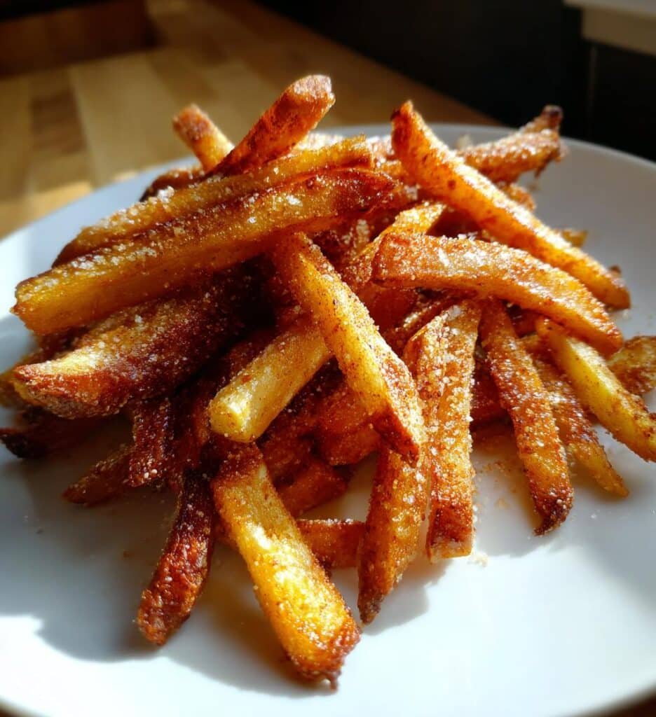 Air Fryer Garlic Cinnamon Sugar Fries