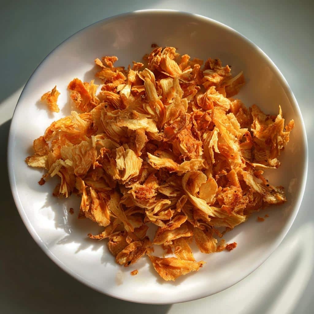 Air Fryer Garlic & Herb Jackfruit Chips
