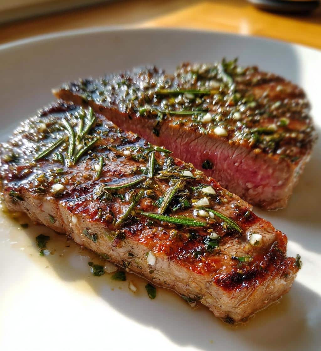 Air Fryer Garlic Rosemary Grilled Steak