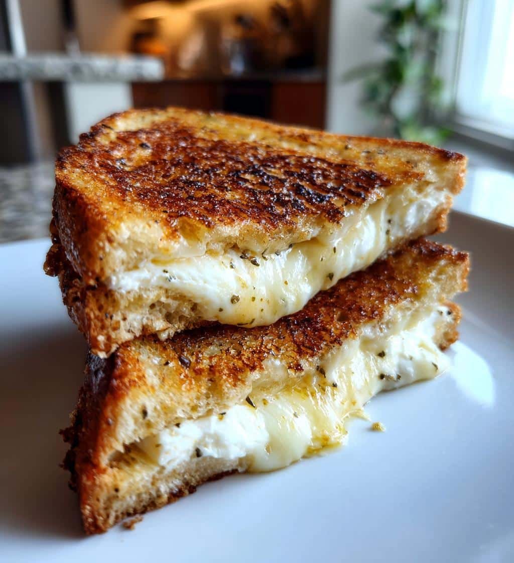 Air Fryer Greek Grilled Cheese