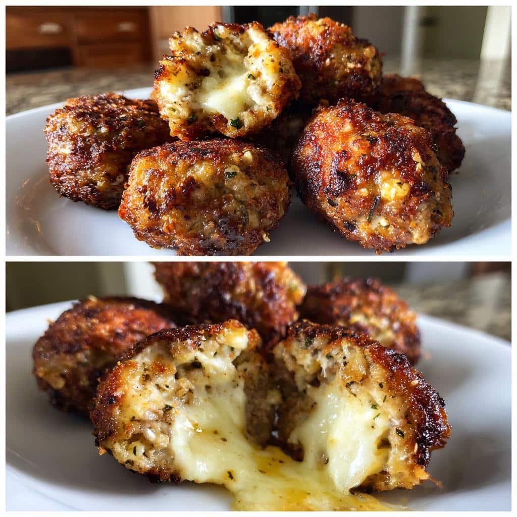 Air Fryer Greek Keftedes Nuggets with Feta - detail 1