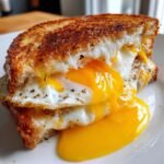 Air Fryer Grilled Cheese with Fried Egg