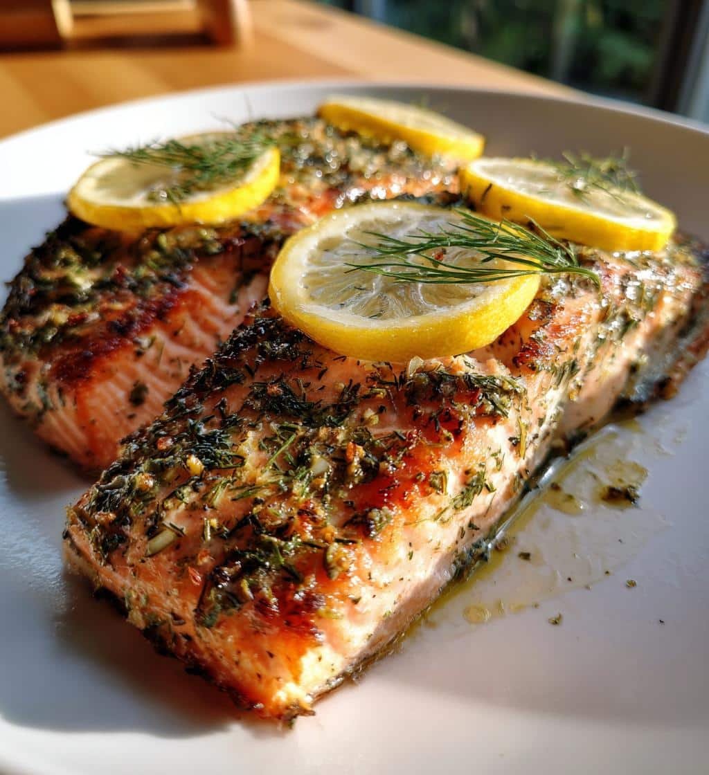 Air Fryer High-Protein Salmon - Herb Dill