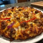 Air Fryer Homemade Cajun Spiced Sausage Pizza