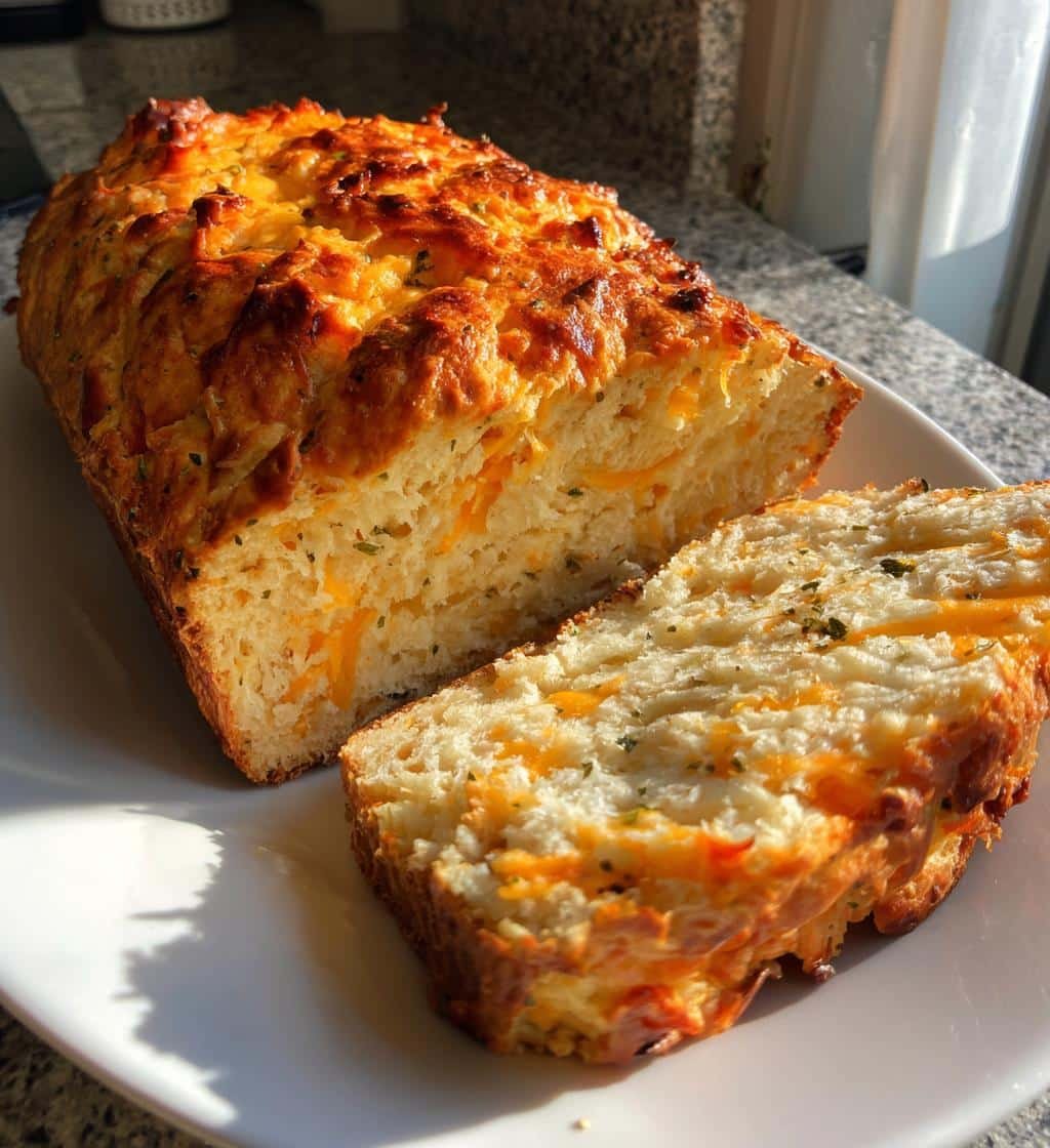 Air Fryer Homemade Easy Cheddar Cheese Quick Bread - detail 1