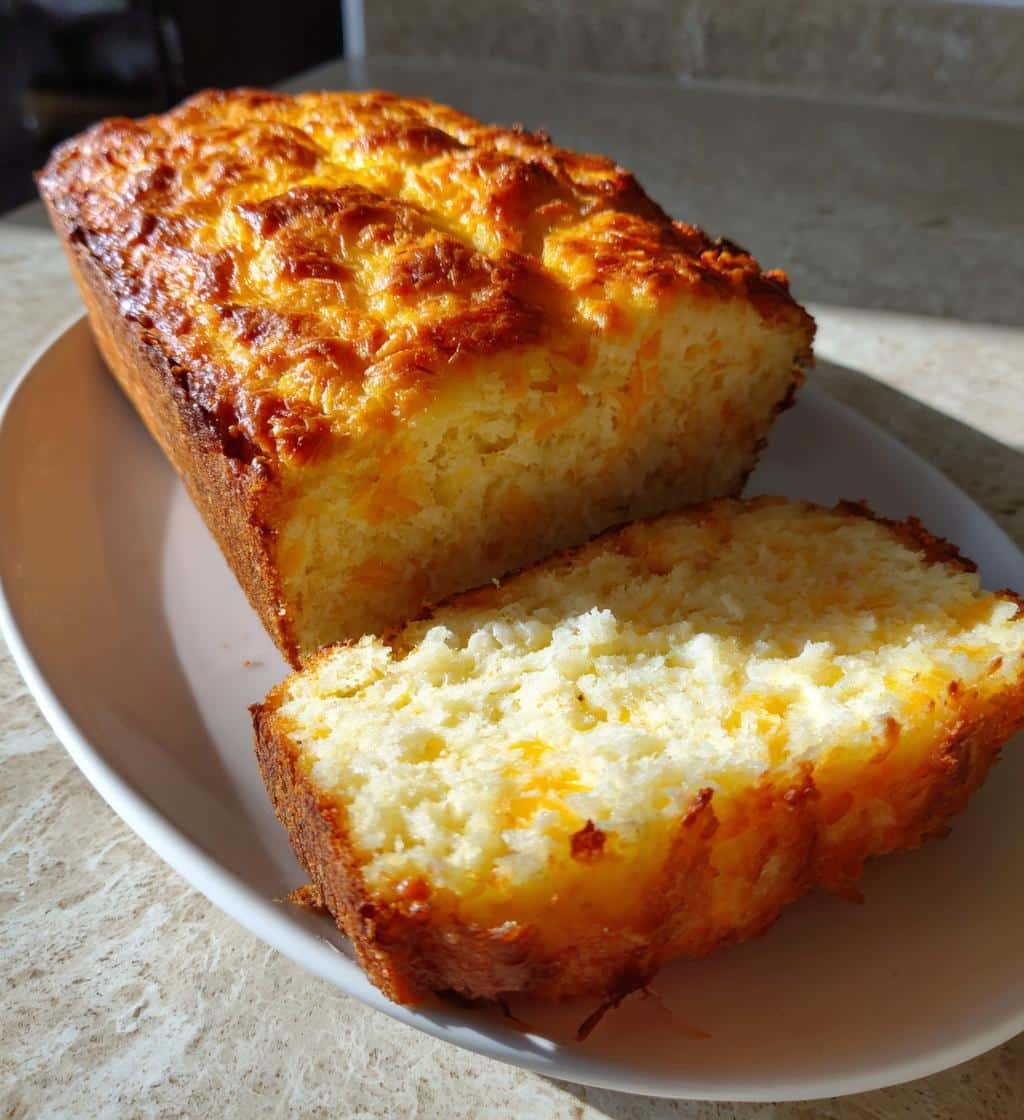 Air Fryer Homemade Easy Cheddar Cheese Quick Bread