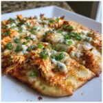 Air Fryer Homemade Naan Flatbread Pizza Buffalo