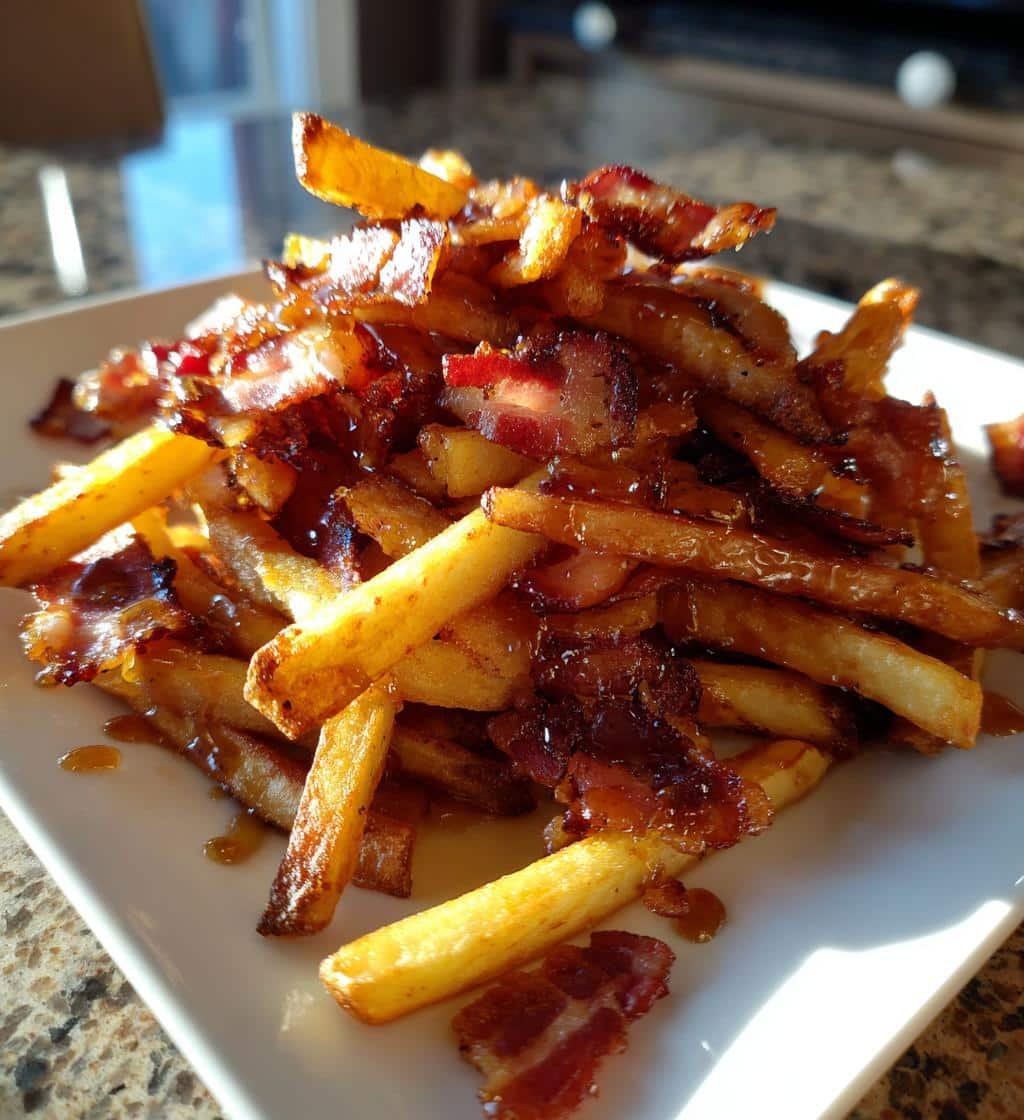 Air Fryer Homemade Smoked Maple Bacon Fries - detail 1
