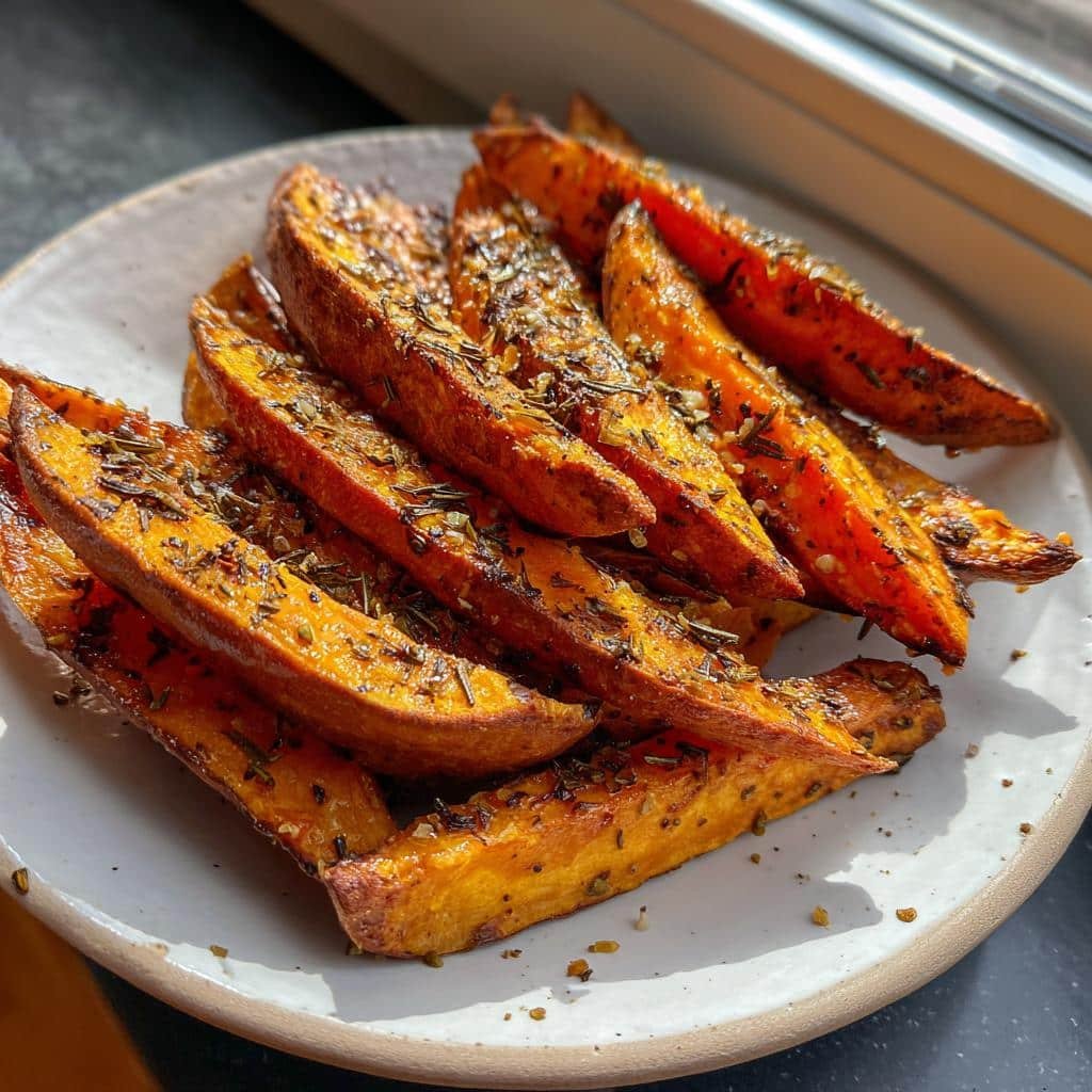 Air Fryer Honey Rosemary Sweet Potato Wedges - detail 1