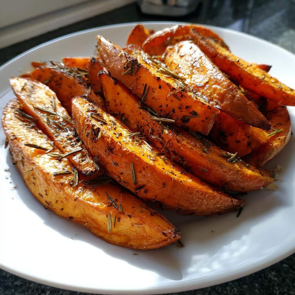 Air Fryer Honey Rosemary Sweet Potato Wedges