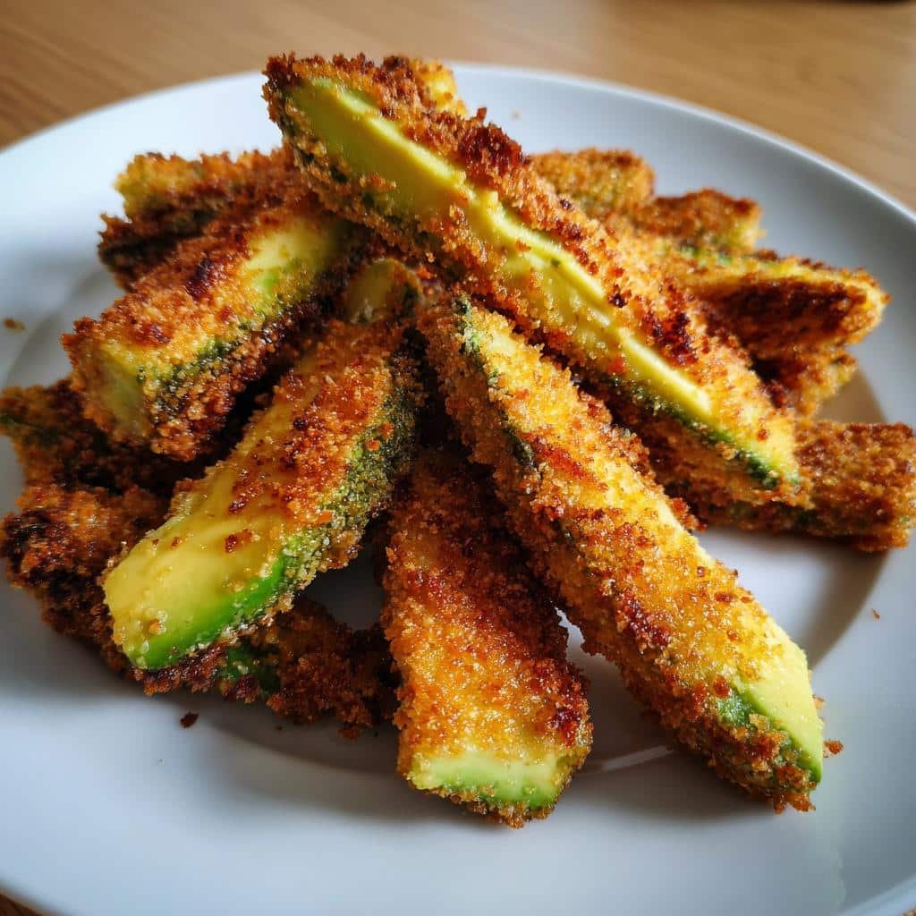 Air Fryer Keto Avocado Fries Panko Crusted