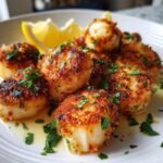 Air Fryer Lemon Butter Scallops