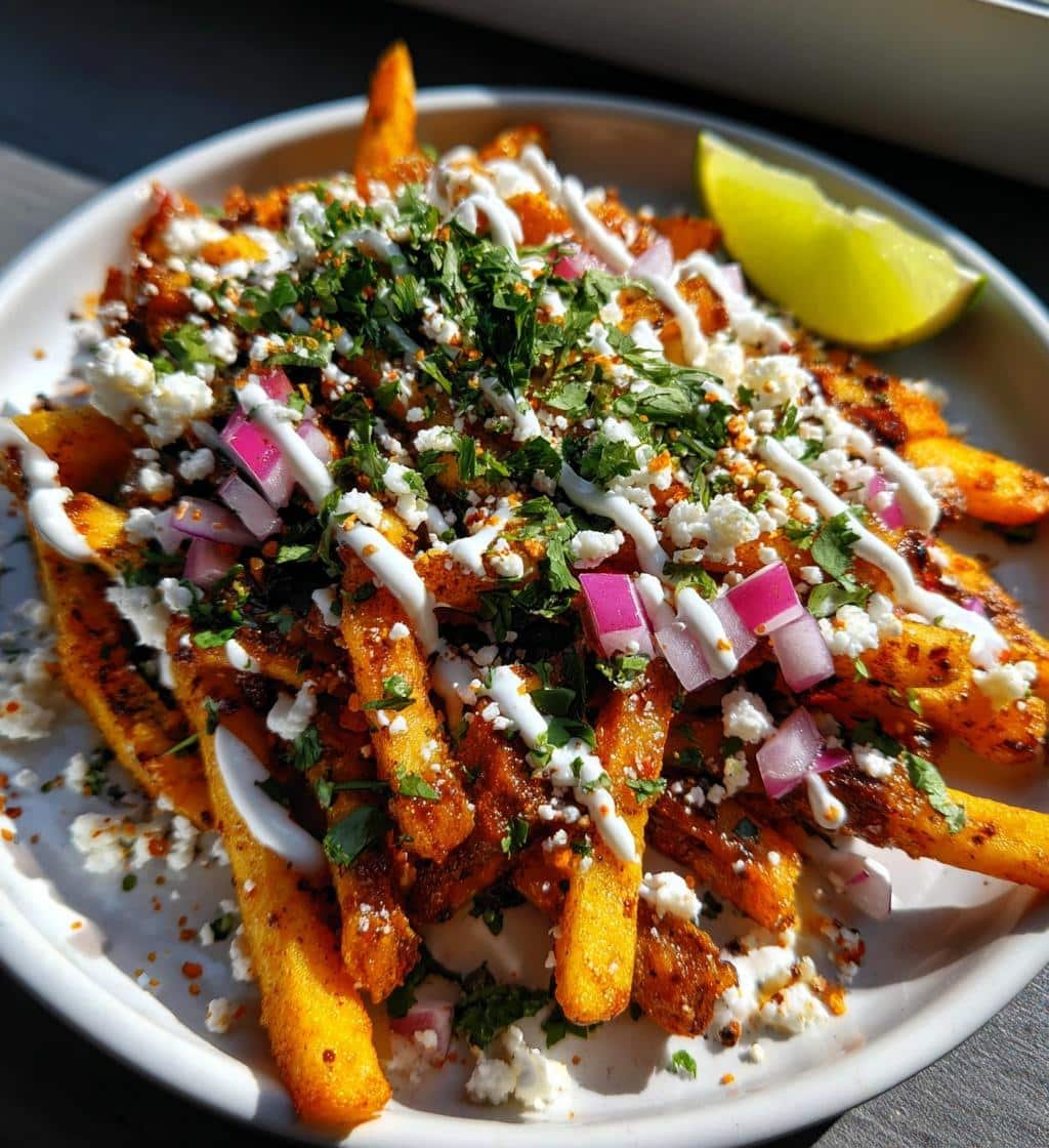 Air Fryer Loaded Anticuchos Spiced Fries