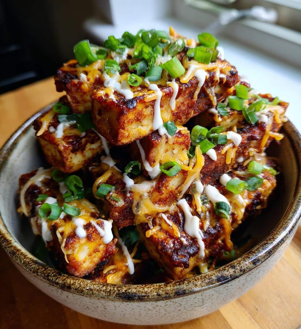 Air Fryer Loaded Marinated Tofu Fries - detail 1