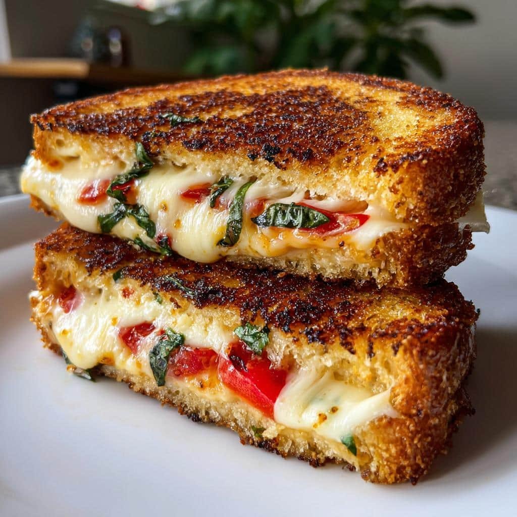 Air Fryer Margherita Grilled Cheese